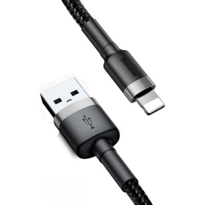 Baseus KABEL USB CAFULE LIGHTNING CABLE 50CM GREY/BLACK