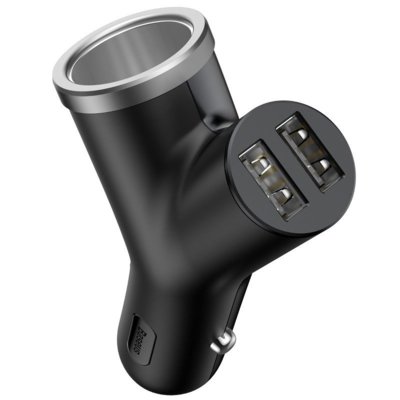 Baseus Ładowarka samochodowa Baseus Y 3.4A 2x USB +port zapalniczki CCALL-YX01