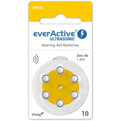 everActive 6 x baterie do aparatów słuchowych everActive ULTRASONIC 10 EVS14