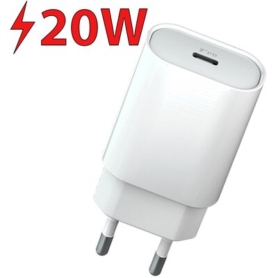 Forever Ładowarka sieciowa 1x Type-C PD (18W) biała