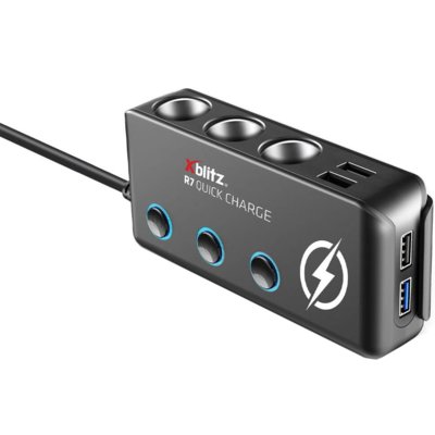 Xblitz Rozdzielacz samochodowy R7 USB QC 3.0