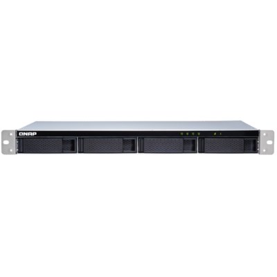 QNAP 4-bay 1U rackmount SATA JBOD expansion unit with a QXP-400eS-A1164 TL-R400S