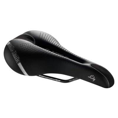 Selle ITALIA Siodło ITALIA LADY GEL FLOW L (id match - L2) Manganese Tube 7, fibra-tek, 310g czarne (NEW) A-SIT-022H901IHC002