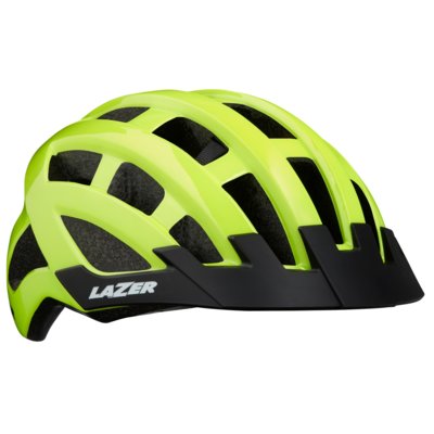 Lazer Compact kask rowerowy fluor żółty połysk