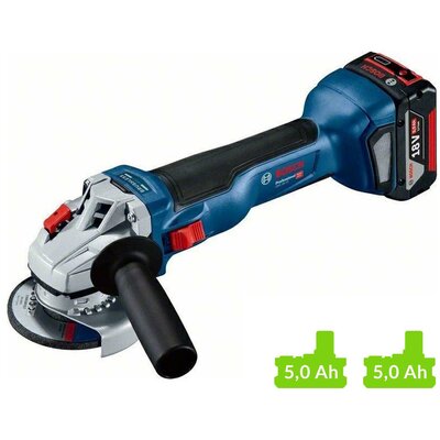 Bosch GWS 18V-10 (125) Akumulatorowa szlifierka kątowa, 2x5.0Ah, L-BOXX 06019J4004