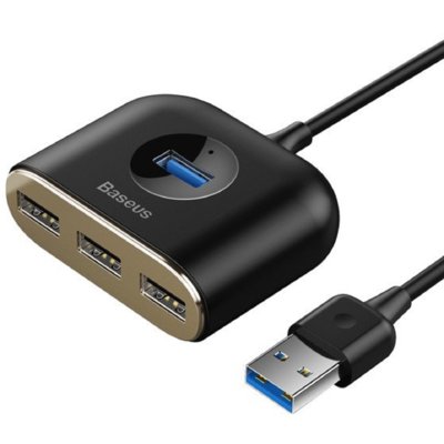 Baseus HUB USB Baseus Baseus Square round 4 w 1 USB HUB 1m CAHUB-AY01