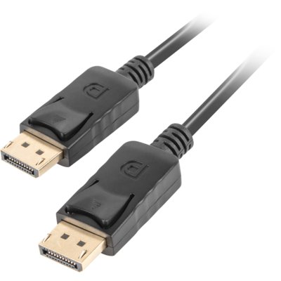 Lanberg KABEL DISPLAYPORT M/M 0.5M 4K (V1.2, 19PIN, CZARNY) CA-DPDP-10CC-0005-BK