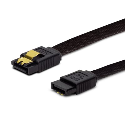 Savio Kabel SATA III GAK-06 0,5m, oplot czarny, prosty, złote zatrzaski 10 sztuk GAK-06
