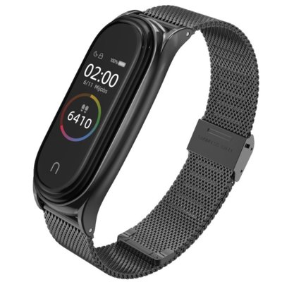 TECH-PROTECT Pasek Milaneseband do Xiaomi Mi Band 5 Czarny