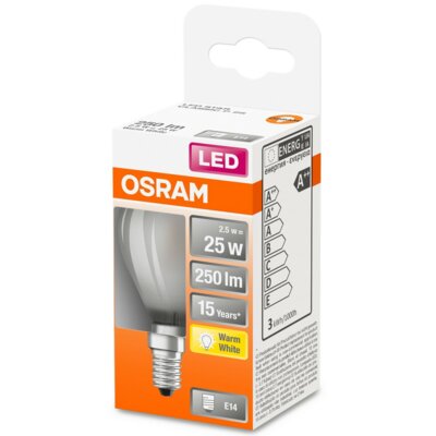 Osram Classic P żarówka E14 2,5W 2 700 K matowa