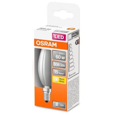 Osram świeca LED E14 Classic B 6W 2 700 K matowa