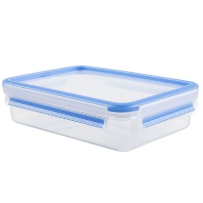 Tefal Master pojemnik do przechowywania żywności dla żywności, prostokątne, przezroczysty/niebieski, niebieski, 1.2L K3021412