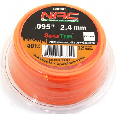 NAC Żyłka tnąca 2,4 mm KWADRAT
