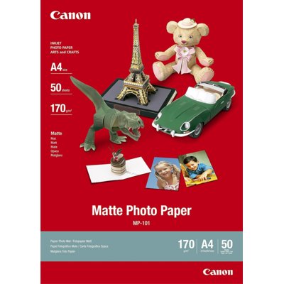 Canon Papier MP101A4 Matte Papier fotograficzny (170g, A4 50 7981A005, BS7981A005A