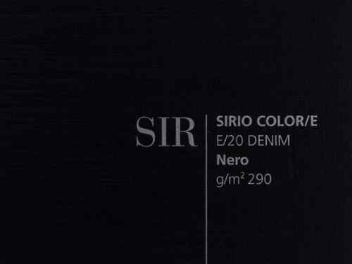 Papeterra Próbka formatu A6, Sirio Color/e Nero E20 Denim. Czarny - tkanina lniana 1 str wzór, przyjazny środowisku 290g (ppp610) ppp610