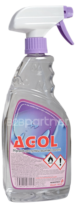 B2B Partner AGOL - Alkoholowy środek dezynfekujący do powierzchni i przedmiotów, 5x 750 ml 301128