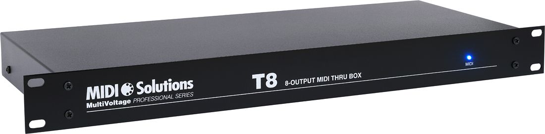 MIDI SOLUTIONS- T8-OUTPUT MIDI THRU BOX (rozdzielacz midi 1 na 8) ♦ 30 DNI NA ZWROT ♦ GWARANCJA DOOR-TO-DOOR ♦ SZYBKA WYSYŁKA