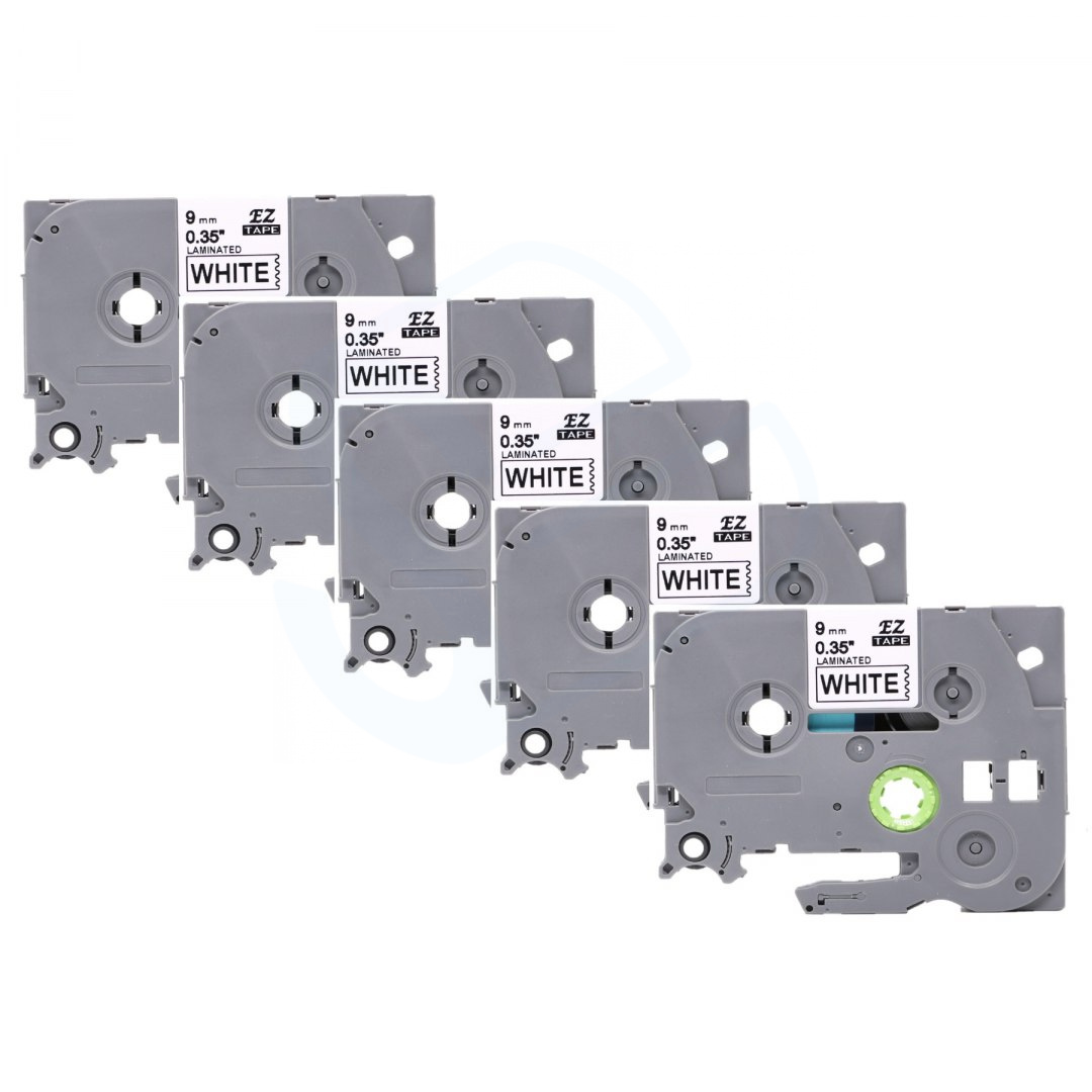 Zestaw 5 sztuk taśma Brother TZe-221 9mm x 8m biała czarny nadruk - zamiennik | OSZCZĘDZAJ DO 80% - ZADZWOŃ! 730811399 PROMOCJA!