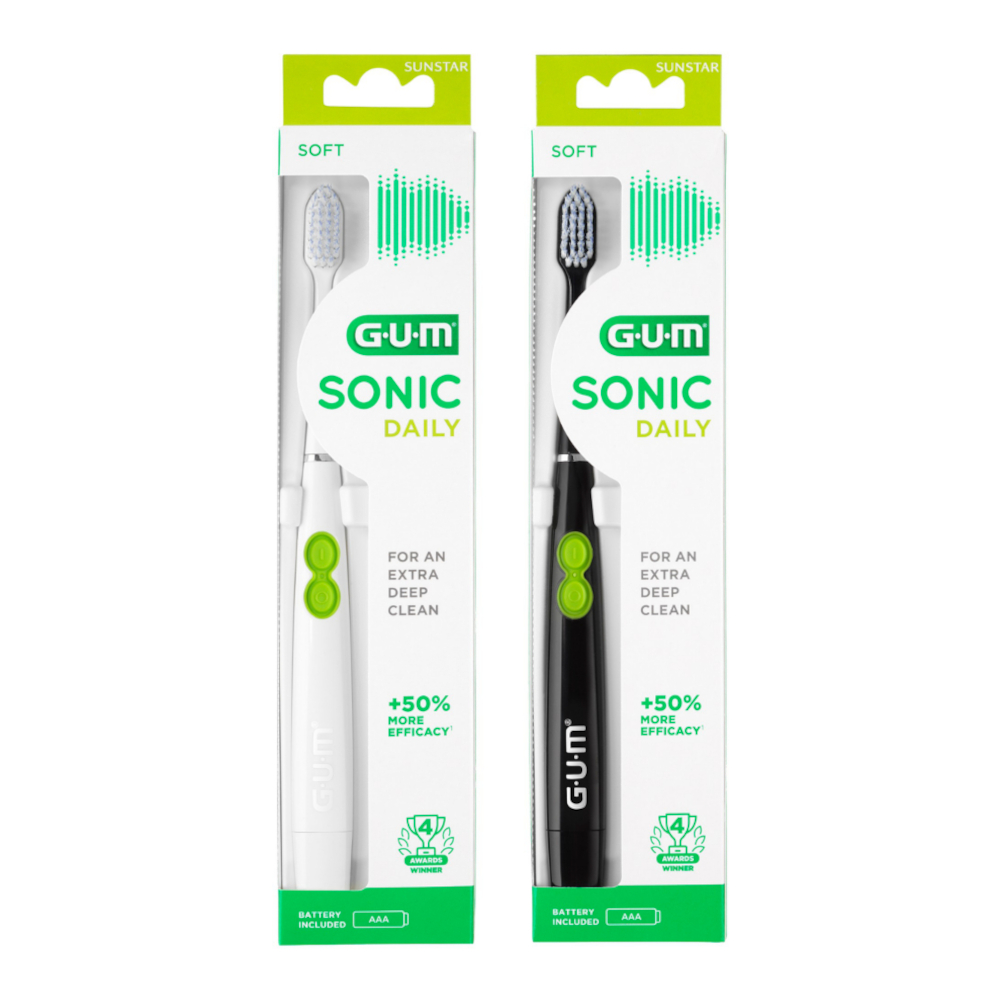 Sunstar Gum Sonic Daily ActiVital 2szt. Biało-czarny