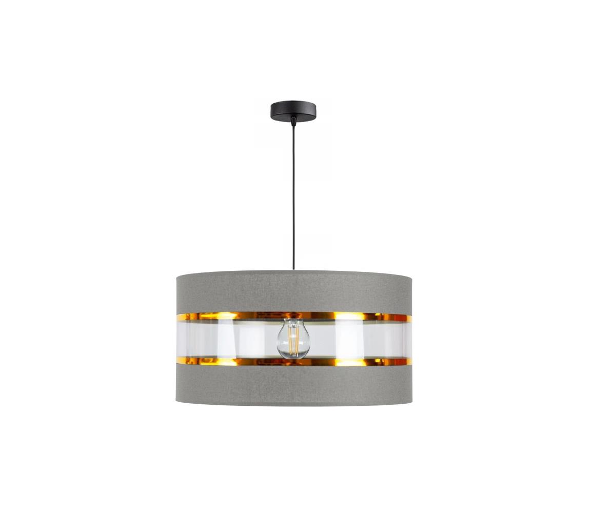 Żyrandol na lince LIND 1xE27/60W/230V szary