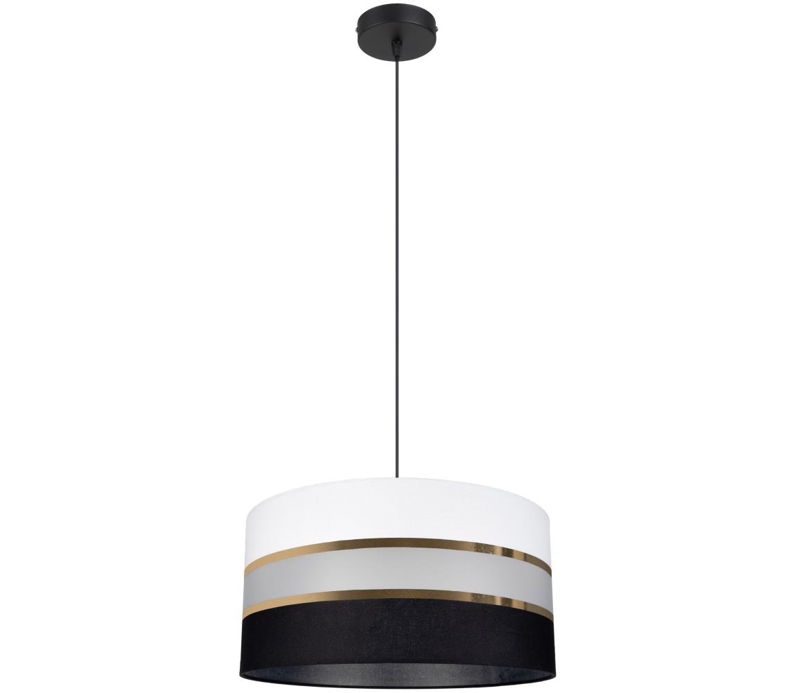 Żyrandol na lince CORAL 1xE27/60W/230V czarno-biały