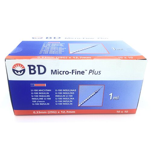 BD Strzykawka insulinowa BD Micro-Fine Plus 0,33mm (29G) x 12,7 mm