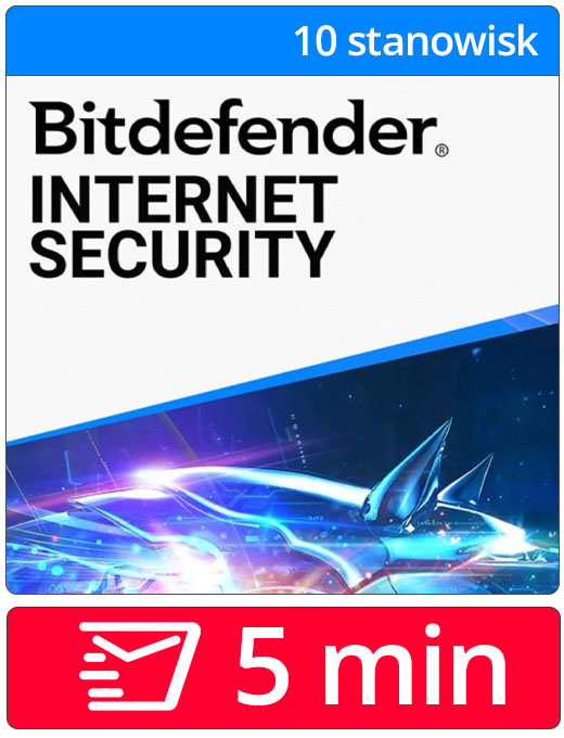 Bitdefender Internet Security 2026 (10 stanowisk, odnowienie na 12 miesięcy)