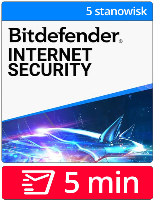 Bitdefender Internet Security 2026 (5 stanowisk, odnowienie na 24 miesiące)
