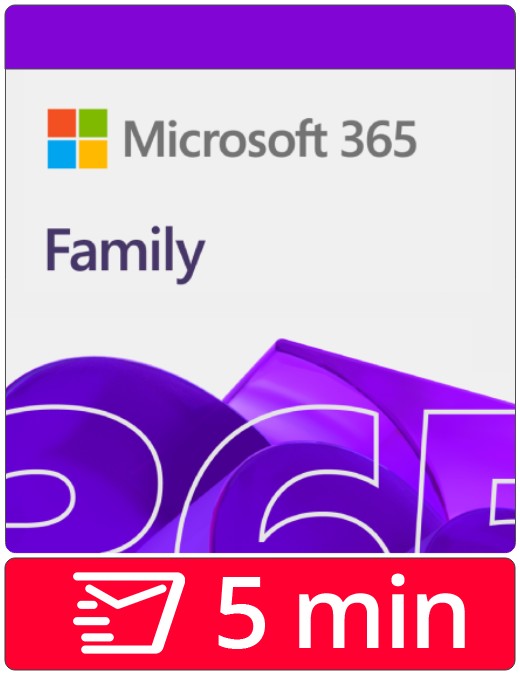 Microsoft (Office) 365 Family (odnowienie subskrypcji na 12 miesięcy)