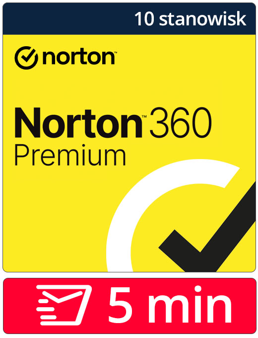 Norton 360 Premium 2026 (10 stanowisk, odnowienie na 12 miesięcy)
