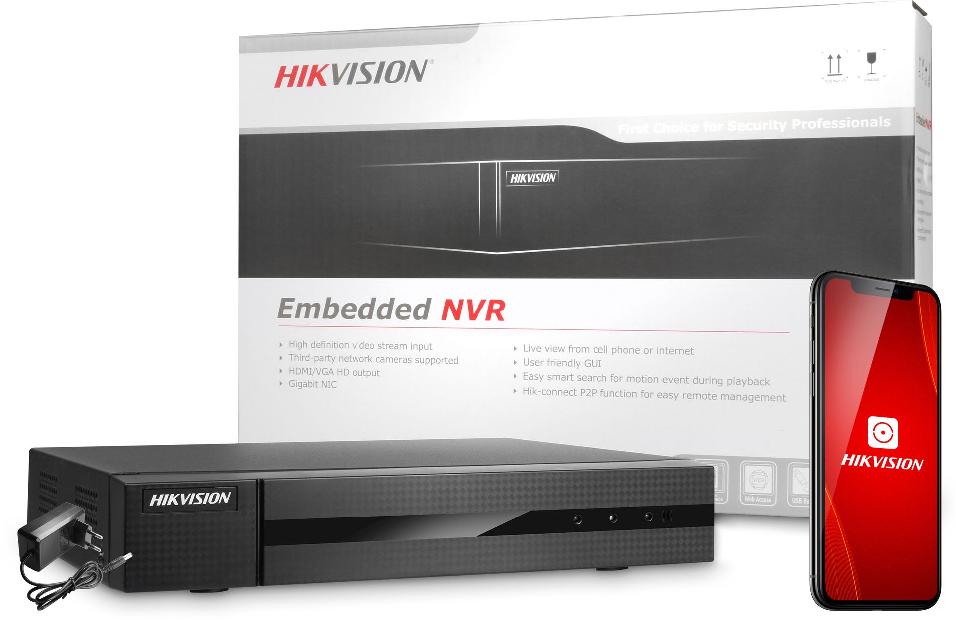 Rejestrator cyfrowy sieciowy IP HWN-4108MH-8P(B) Hikvision Hiwatch