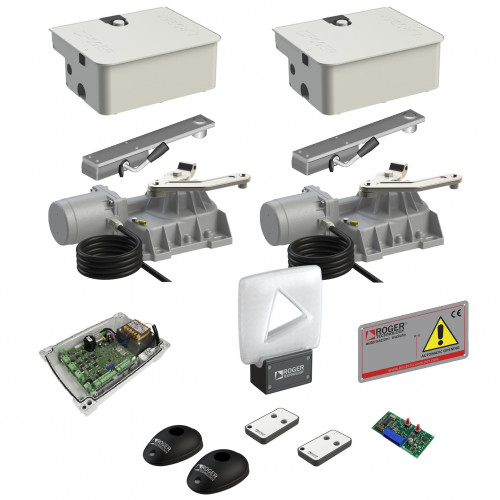 ROGER Zestaw do bram skrzydłowych SET BR21 354 HS F o max długościach skrzydeł 3m + 3m do montażu podziemnego