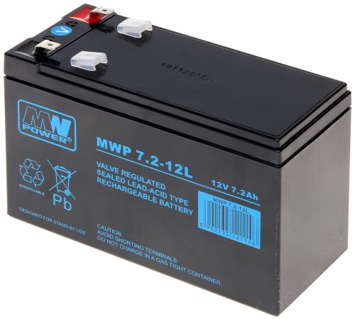 MW Power Akumulator AGM MWP 7,2-12L 12V 7,2Ah MWP 7,2-12L