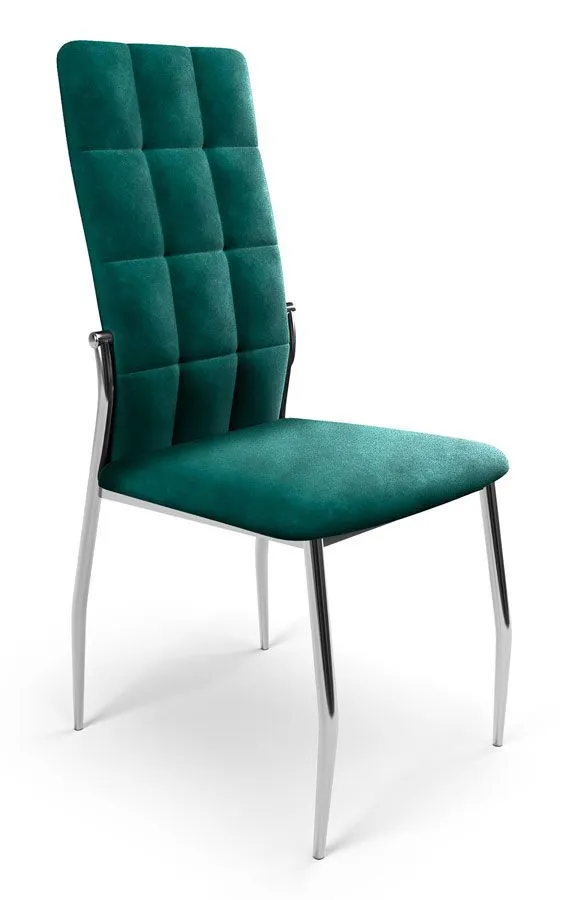 Zielone nowoczesne pikowane krzesło glamour R2-E98