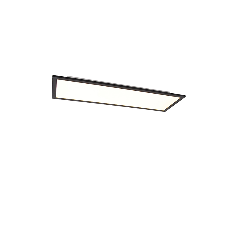 QAZQA Panel LED czarny 80 cm z LED z pilotem - Liv