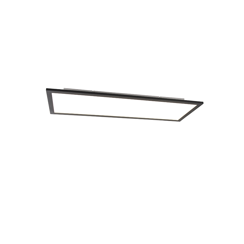 QAZQA Nowoczesny panel LED czarny 80 cm z diodami LED - Liv