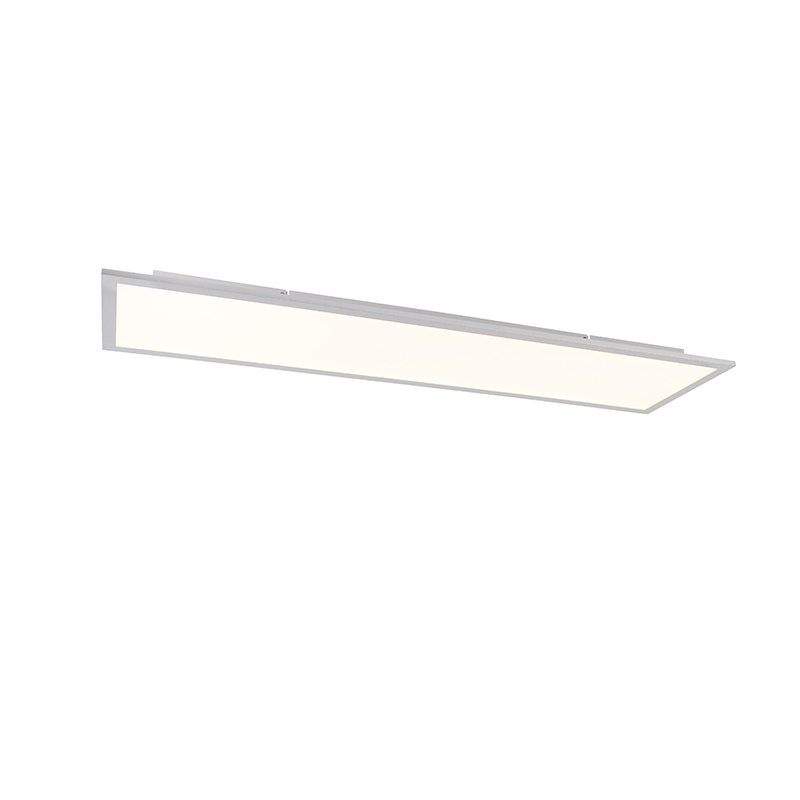 QAZQA Panel LED ze stali 120 cm z pilotem - Liv