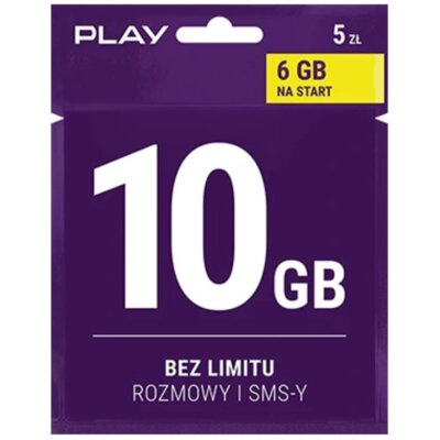 Play Zestaw startowy PLAY 5 PLN Formuła Play na kartę MULTI SIM