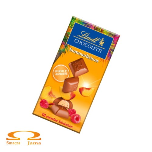 Czekolada Lindt Chocoletti Summerlicious Brzoskwinia i Malina 100g