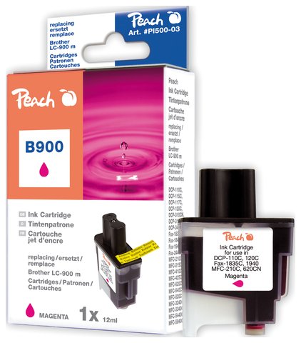 Tusz zamiennik Peach magenta, kompatybilny z LC-900m