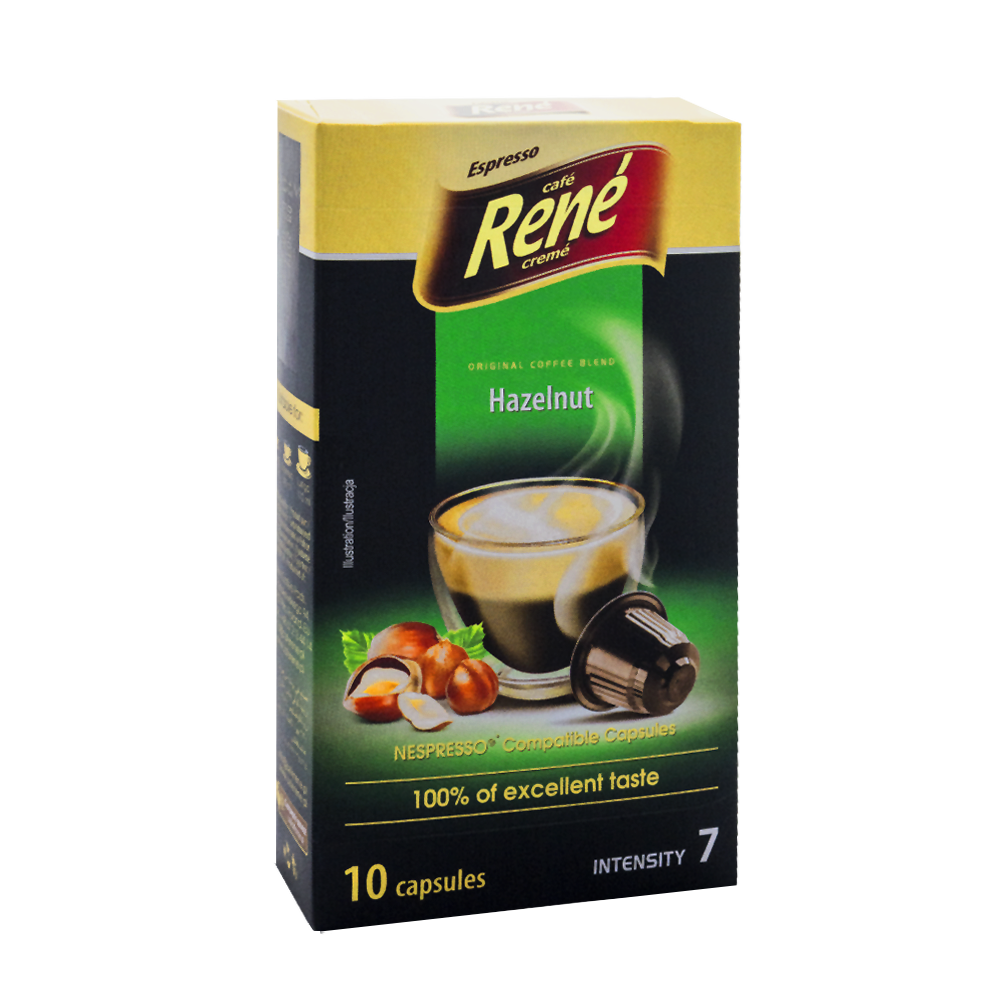 Rene Hazelnut (kawa aromatyzowana orzechowa) kapsułki do Nespresso - 10 kapsułek