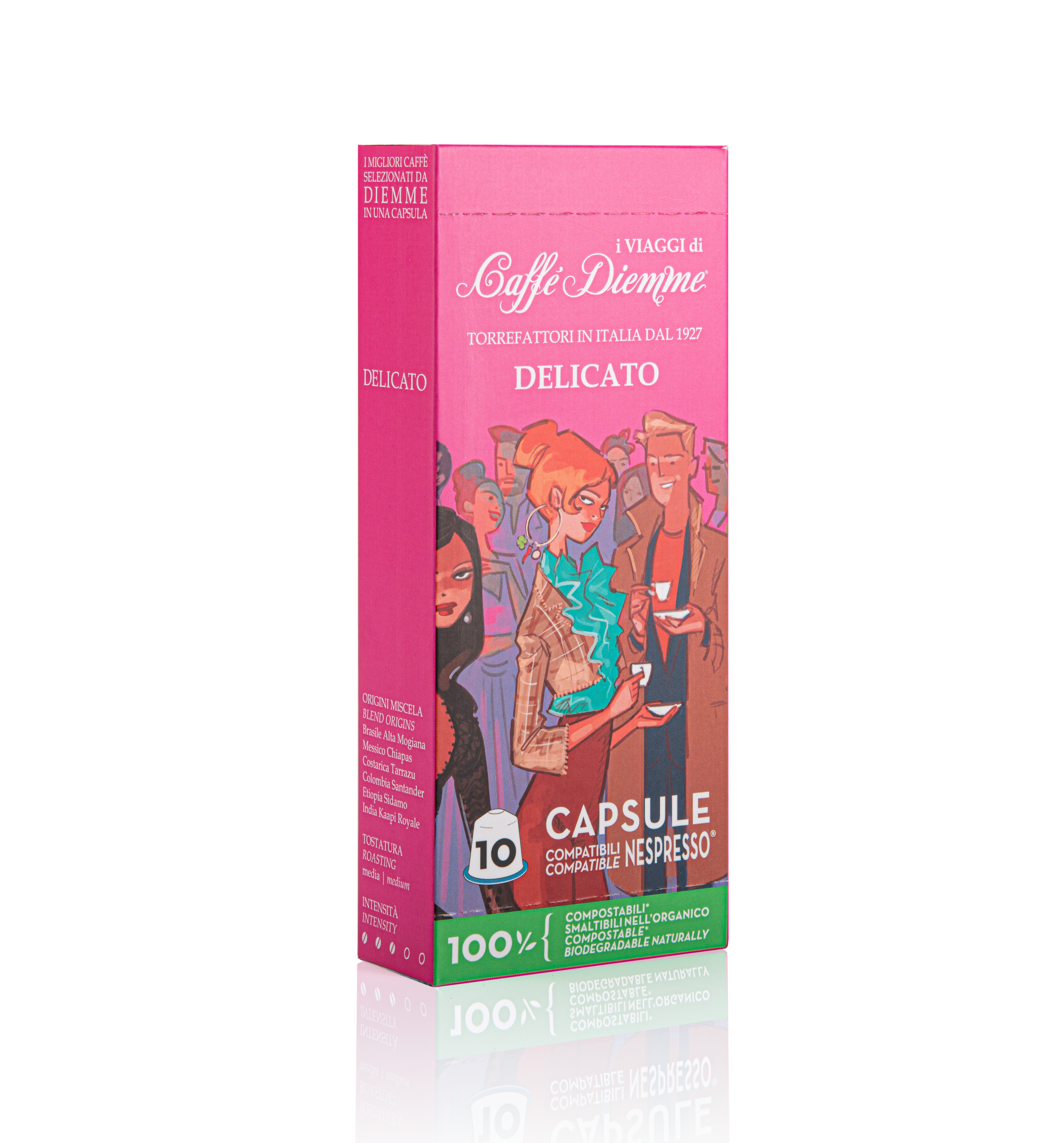 Delicato i Viaggi di Diemme kapsułki biodegradowalne do Nespresso - 10 kapsułek
