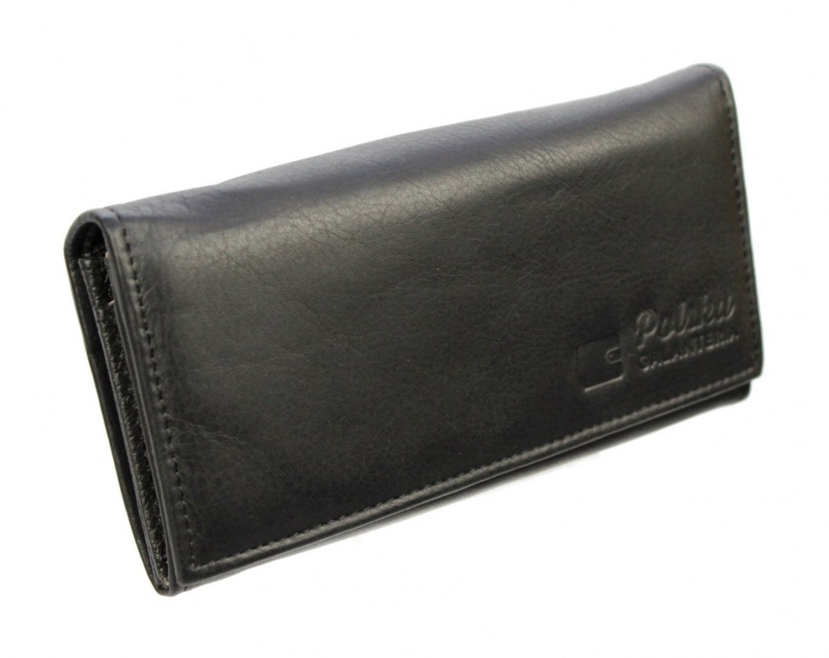 PolskaGalanteria.pl Portfel Damski PolskaGalanteria Długi Z Klamrą Skóra Naturalna Cielęca Czarny KP D1602