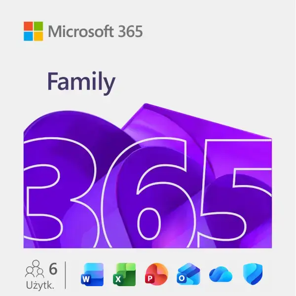 Microsoft 365 Family (Office 365 Home) 6 użytkowników / 1 rok