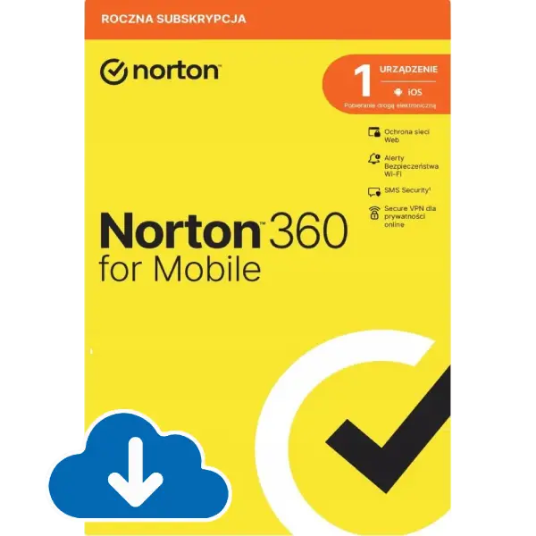 Norton Mobile Security - Norton 360 Mobile (1 stanowisko, 12 miesięcy)