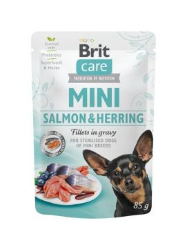 Brit Care Mini Adult Salmon & Herring Sterilised Łosoś i Śledź dla Sterylizowanych Psów Małych Ras 85 g
