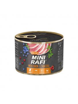 Rafi Mini z kaczką karma mokra dla psów ras małych i miniaturowych 185g