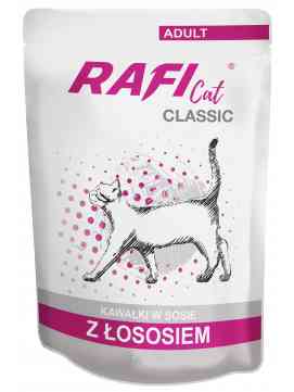Rafi Kot Classic kawałki w sosie z łososiem 85g