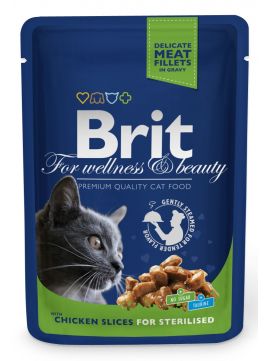 Brit Premium Cat Adult Kurczak Sterilised Saszetka 100G