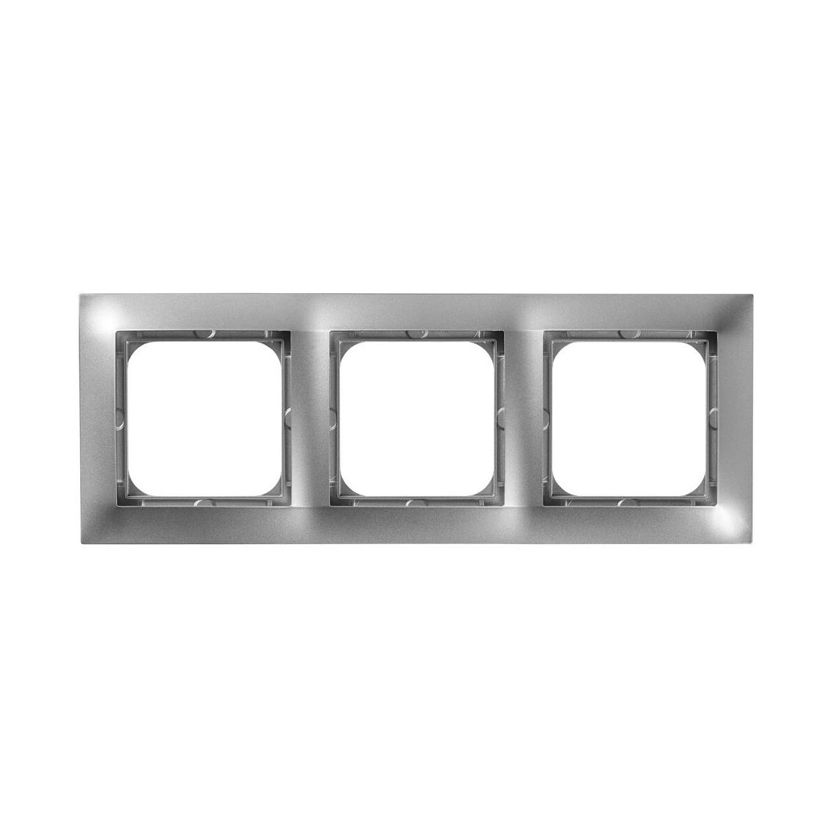 LEDart 3-krotna pozioma i pionowa, Ospel Impresja R-3Y/18, kolor srebrny